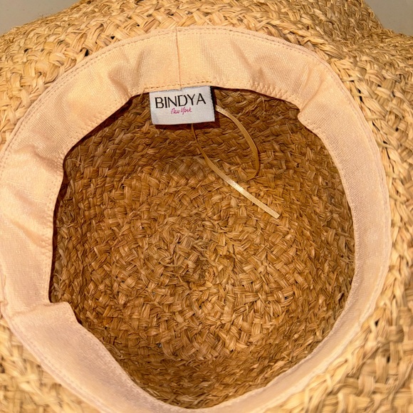 BINDYA Womens Straw Hat Bow Tie Straw Hat Female Summer Sun Hat - Picture 4 of 4